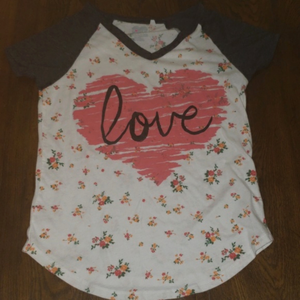Love floral tee
